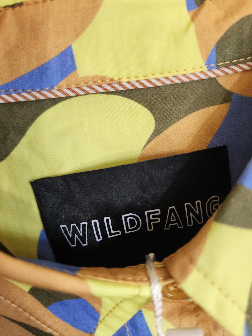 Wildfang Yellow Multicolor Short-Sleeve Button-Down Shirt - Picture 4 of 7